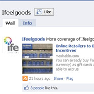Facebook Credits are available via Ifeelgoods
