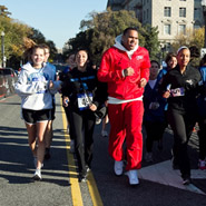Chris Brown leads the Chris Brown Youth Fun Run at the EKS Challenge