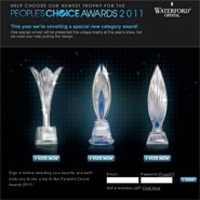 Consumers can vote for their favorite Waterford Crystal statue on the People's Choice Web site.