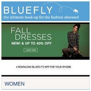 Bluefly's mobile-optimized Web site