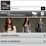 Shop the latest looks via the mobile site