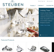 Steuben Glass' Web site has undergone dramatic changes