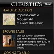 Christie's iPhone app