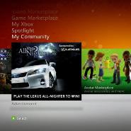 A Lexus "All Nighter" banner ad unit within Xbox Live
