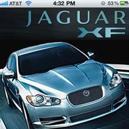 The Jaguar XF mobile landing page