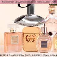 Bluefly features fragrances from Chanel, Gucci and Marc Jacobs
