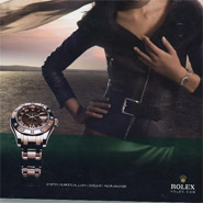 Rolex takes out a lot of ad space in print