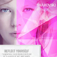 Swarovski uses Facebook to promote the brand