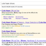 Cole Haan search results
