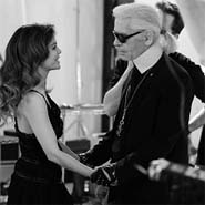 Karl Lagerfeld and Rachel Bilson at their sweet photoshoot
