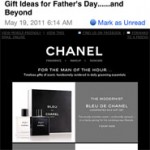 Chanel's emails can be read on mobile