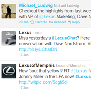 Lexus interacts via Twitter