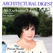 Elizabeth Taylor on July's Architectural Digest