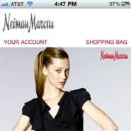 Neiman Marcus' mobile site ranks highly