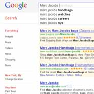 Marc Jacobs search on Google