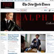 Ralph Lauren ads on the New York Times site