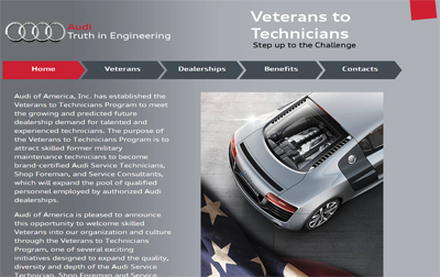 audi veterans web site