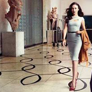 A photo of Olga Kurylenko from Waldorf Astoria's story campaign