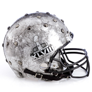 Football helmet designed by John Varvatos for Super Bowl XLVIII 