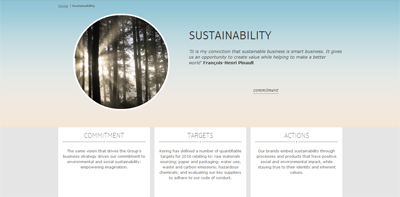 Kering Sustainability Web site