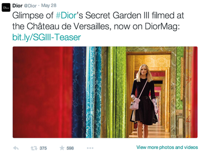 dior.secret garden 3 tweet