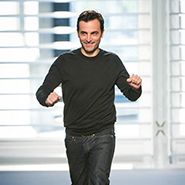 Nicolas Ghesquiere at his first runway show that inspired Saks collaboration