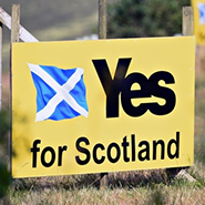 Placard in support of Scottish Independence courtesy of The Guadian