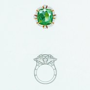 Sketch of Boodles' D’Oyly Carte ring