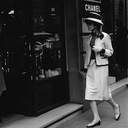Coco Chanel walking past 31 Rue Cambon