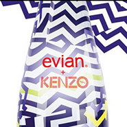 Evian + Kenzo water bottle