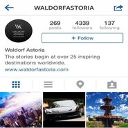 Waldorf Astoria's Instagram 