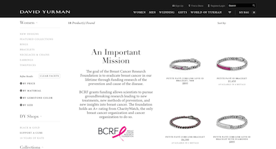 David Yurman support a cure page