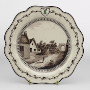Plate from Green Frog Service, made in 1773 for Catherine the Great