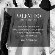 Valentino show will air live tonight