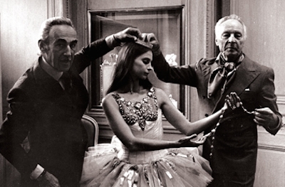 Left to right: Pierre Arpels, ballerina Suzanne Farrell and choreographer George Balanchine 