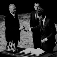 President Kennedy with Germany's Chancellor Adenauer in 1963