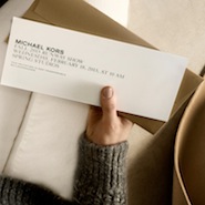 Invitation to Michael Kors' fall 2015 showing 