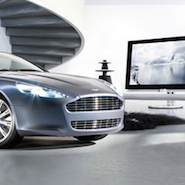 Promotional image for Bang & Olufsen's BeoSound system in Aston Martin