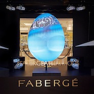 Fabergé 3D window display at Harrods 