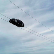 Jaguar posted images of the stunt with the hashtag #NoOrdinary