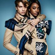 Burberry ad campaign image featuring Heritage Trench Coats