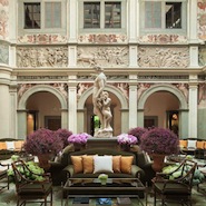 Four Seasons Florence's courtyard lobby 
