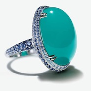 Sapphire and chrysocolla cabochon by Tiffany & Co. 