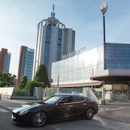 Massimo Bottura outside Maserati headquarters 