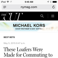 Michael Kors Mother's Day ad on The Cut
