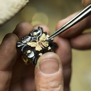 Jewelry designer behind Oreria at work