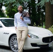 Carmelo Anthony in Zegna with a Maserati 