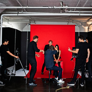 Mario Testino photographing Kendall Jenner and Kris Wu for Vogue China