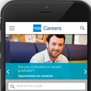 Potential AmEx employees can leverage mobile while seeking positions