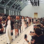 Instagram post from Burberry for spring/summer 2016 LFW